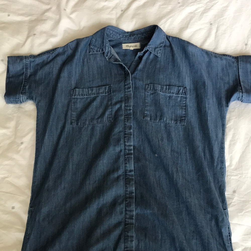 Short sleeve denim dress